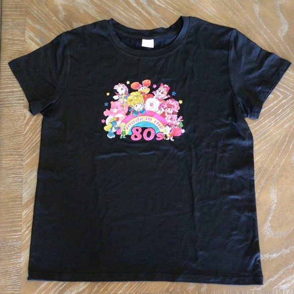 Womens Fashion Black Made in the 80’s Cartoon Short Sleeve T-Shirt - Picture 1 of 9